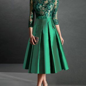 A-Line Cocktail Formal  Dress  with Jewel Neck